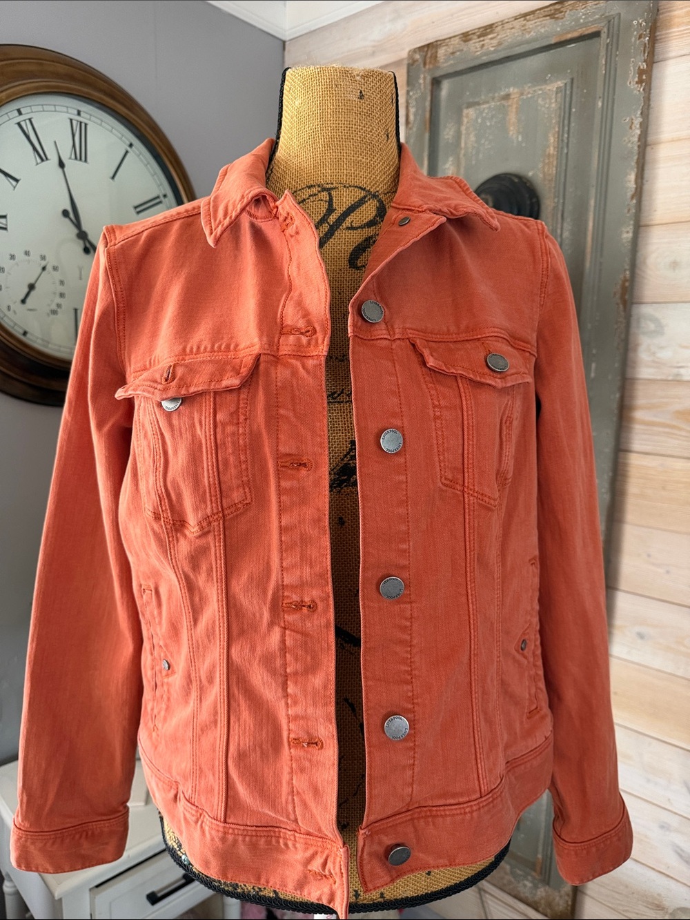 Liverpool Orange Denim Trucker Jacket